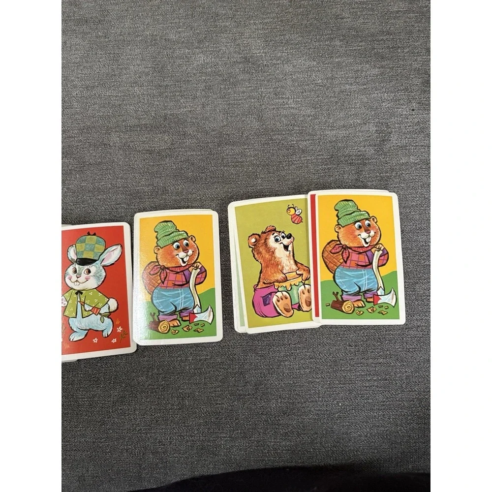 Vintage‎ Golden Snap Collectible Animals 45-Card Deck Game with Case - Purple